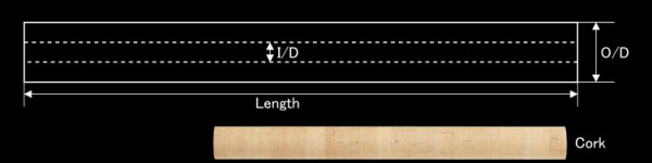 SRG30-40C17 400mmコルクストレートグリップ